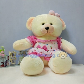 Gấu bông đeo nơ mặc đầm đáng yêu