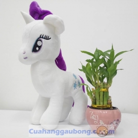 Ngựa Pony nhồi bông trắng