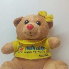 Gấu Bông Thêu logo Thiên Long